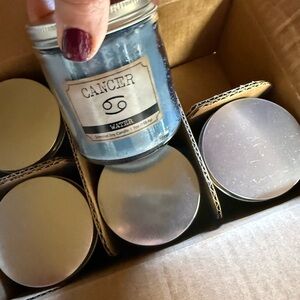 Cancer Zodiac Soy Candle - Blue, 5 candles